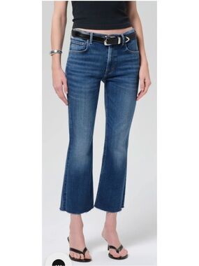 Citizens of Humanity Isola Mid Rise Cropped Boot Jeans Size 26 Medium Wash